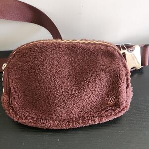 lululemon athletica Brown Fleece Crossbody Bag